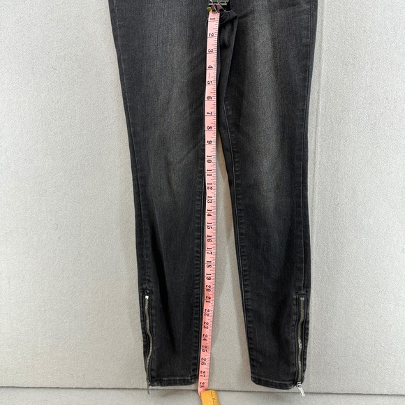 Athleta Sculpt Skinny Jean Black Wash Zipper Ankle High‎ Rise Womens Size 2 - Picture 3 of 10
